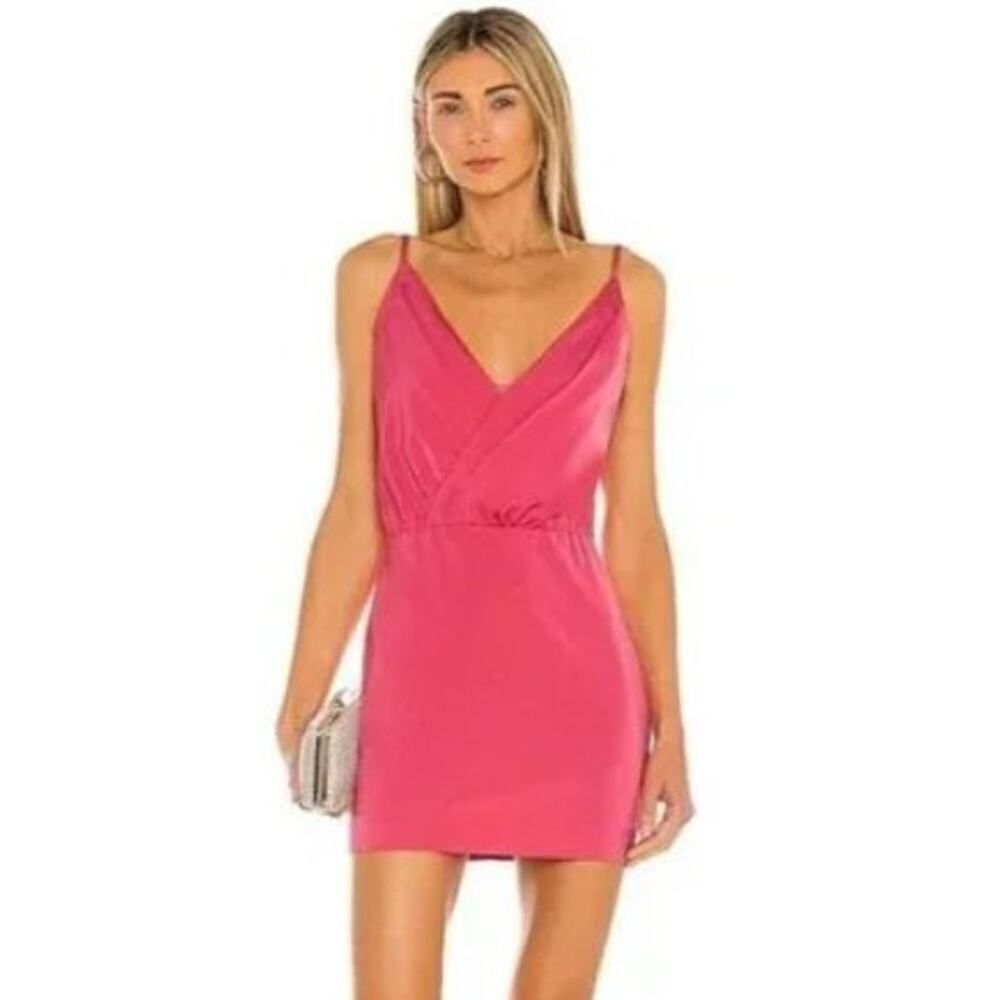 NBD Cathryn Mini Dress Hot Pink Straps Sleeveless Revolve NWT Sz. S